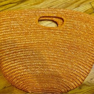Orange Straw Tote.